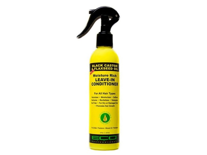 Eco Black Castor & Flaxseed Oil Leave-In Cond. 8oz