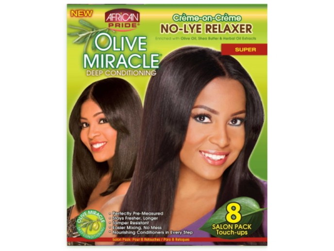 AP Olive Miracle Deep Cond. No-Lye Relaxer Super 4 Kits