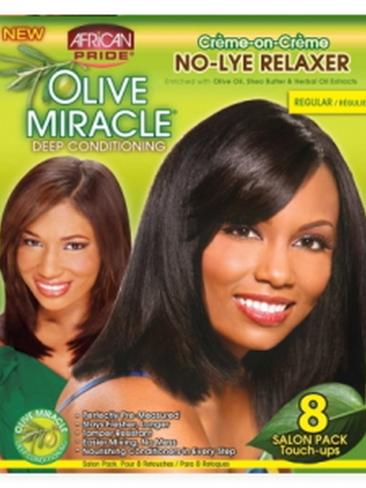 AP Olive Miracle Deep Cond. No-Lye Relaxer Regular 4 Kits