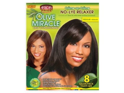 AP Olive Miracle Deep Cond. No-Lye Relaxer Regular 4 Kits - Image product