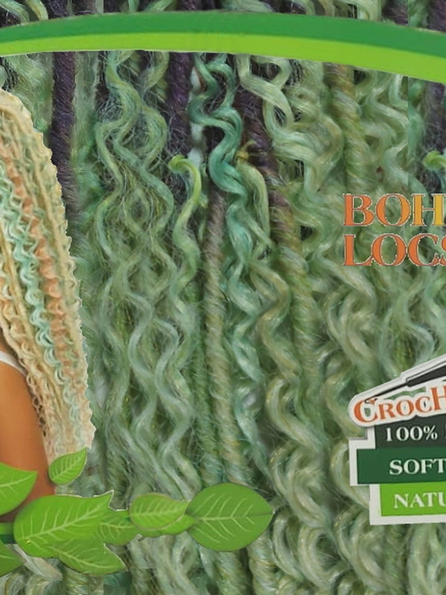 FREEDOM CRO-BOHEMIAN LOCS TT1B/PURPLE/GREEN