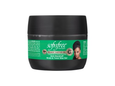 Sofnfree Black Castor Oil Braid & Twist Wax Gel 125ml - Image product