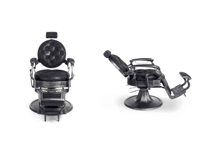 Cadeira Barbeiro Clint Negra com Estrutura Alum�nio - Image product