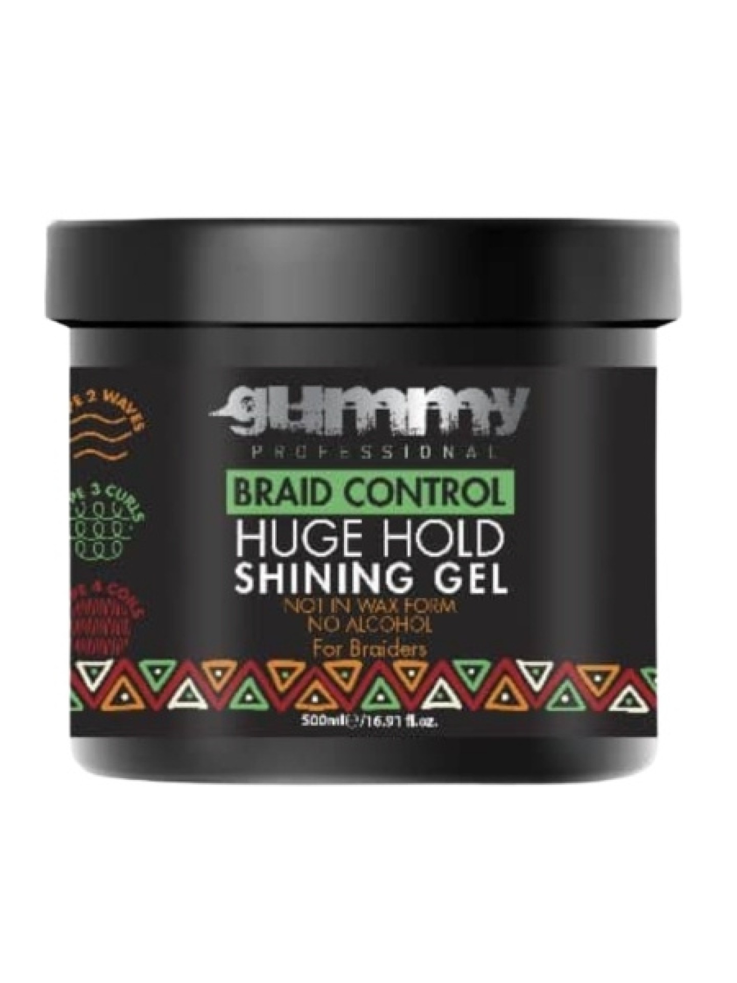 Gummy Braid Control Huge Hold Shining Gel 500ml