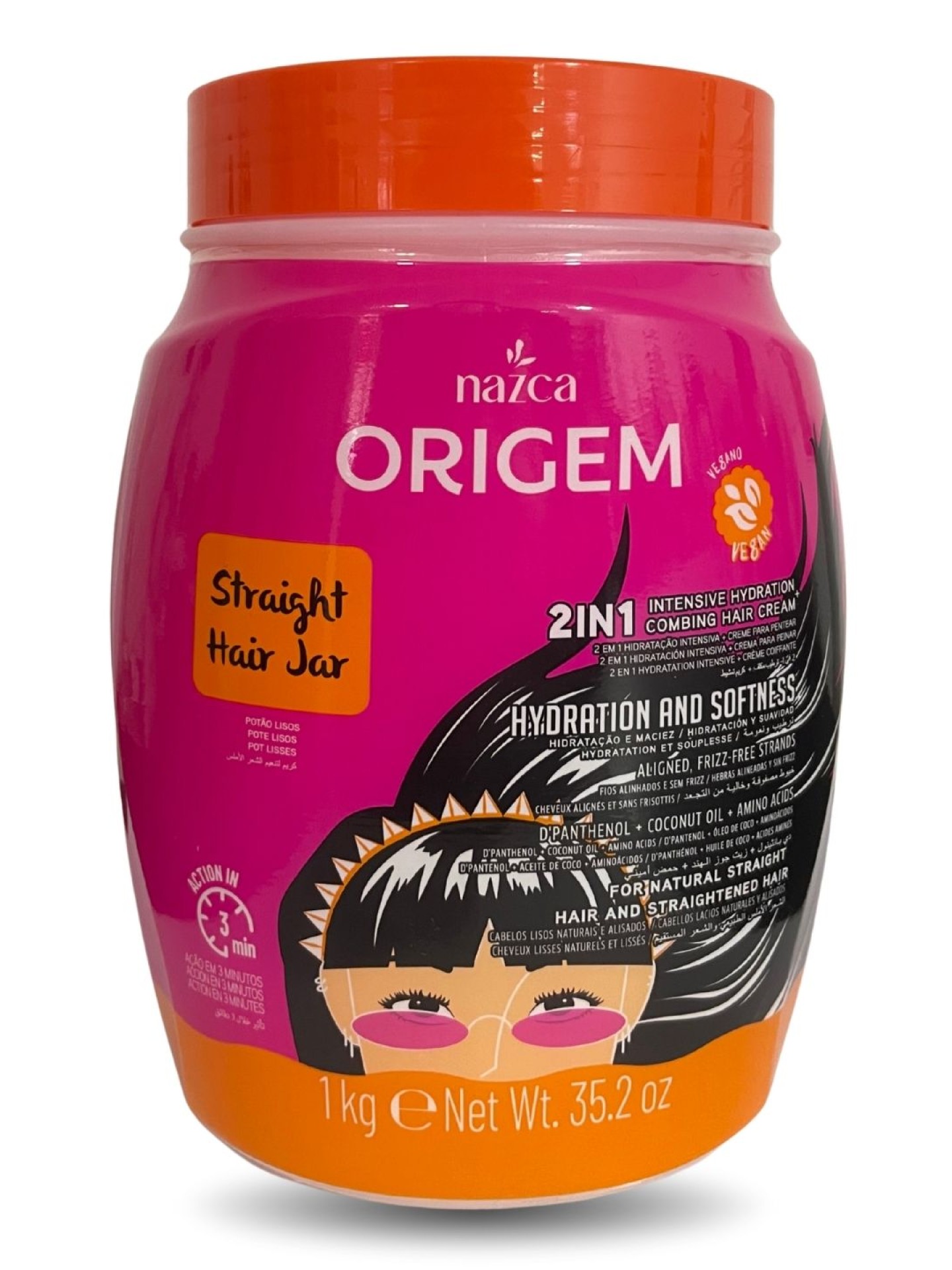 ORIGEM 2em1 Cr. Hidr.+Creme P/ Pentear Cond. Lisos 1kg