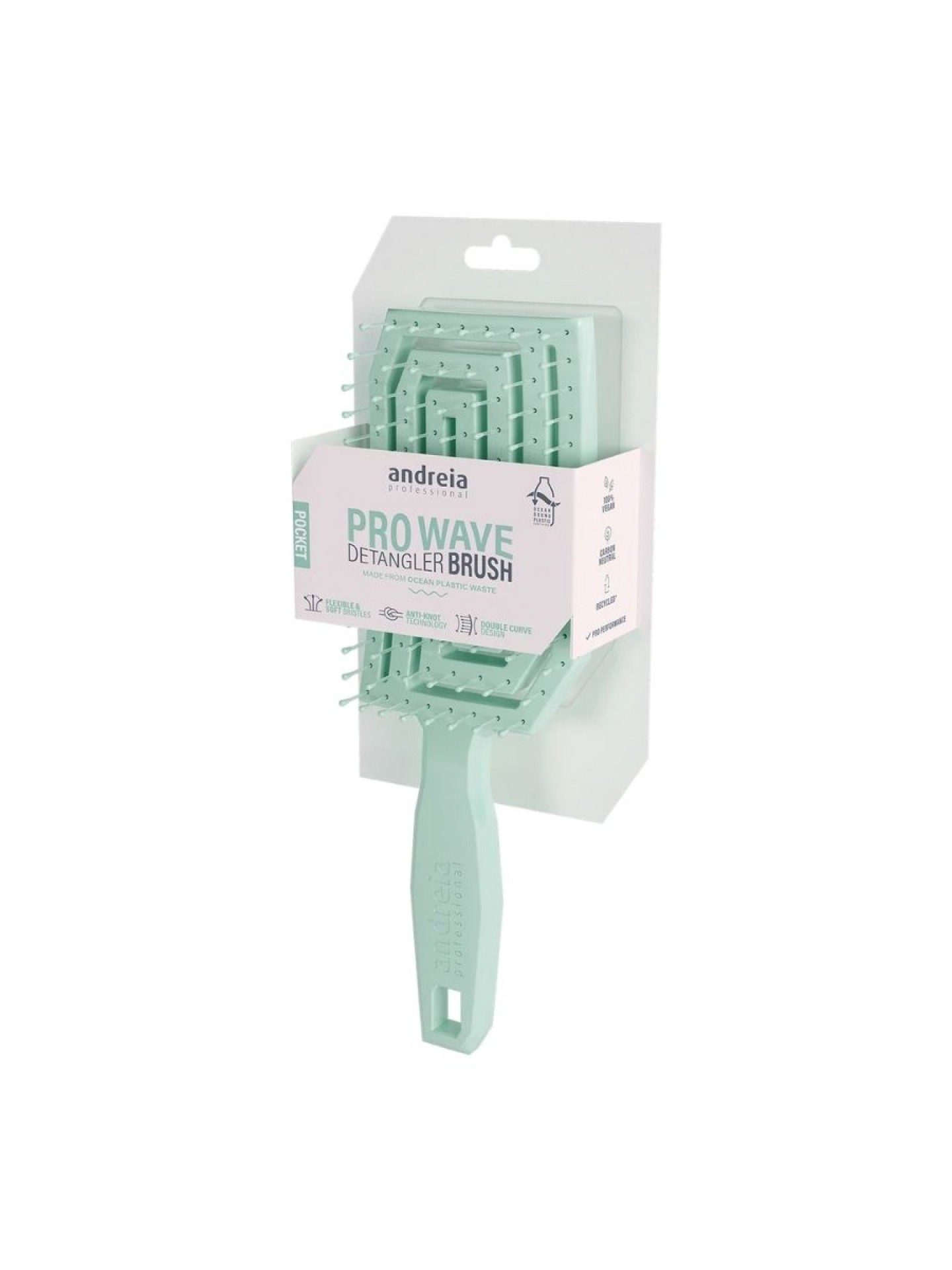 Andreia Escova Pro Wave Detangler Pocket - Verde