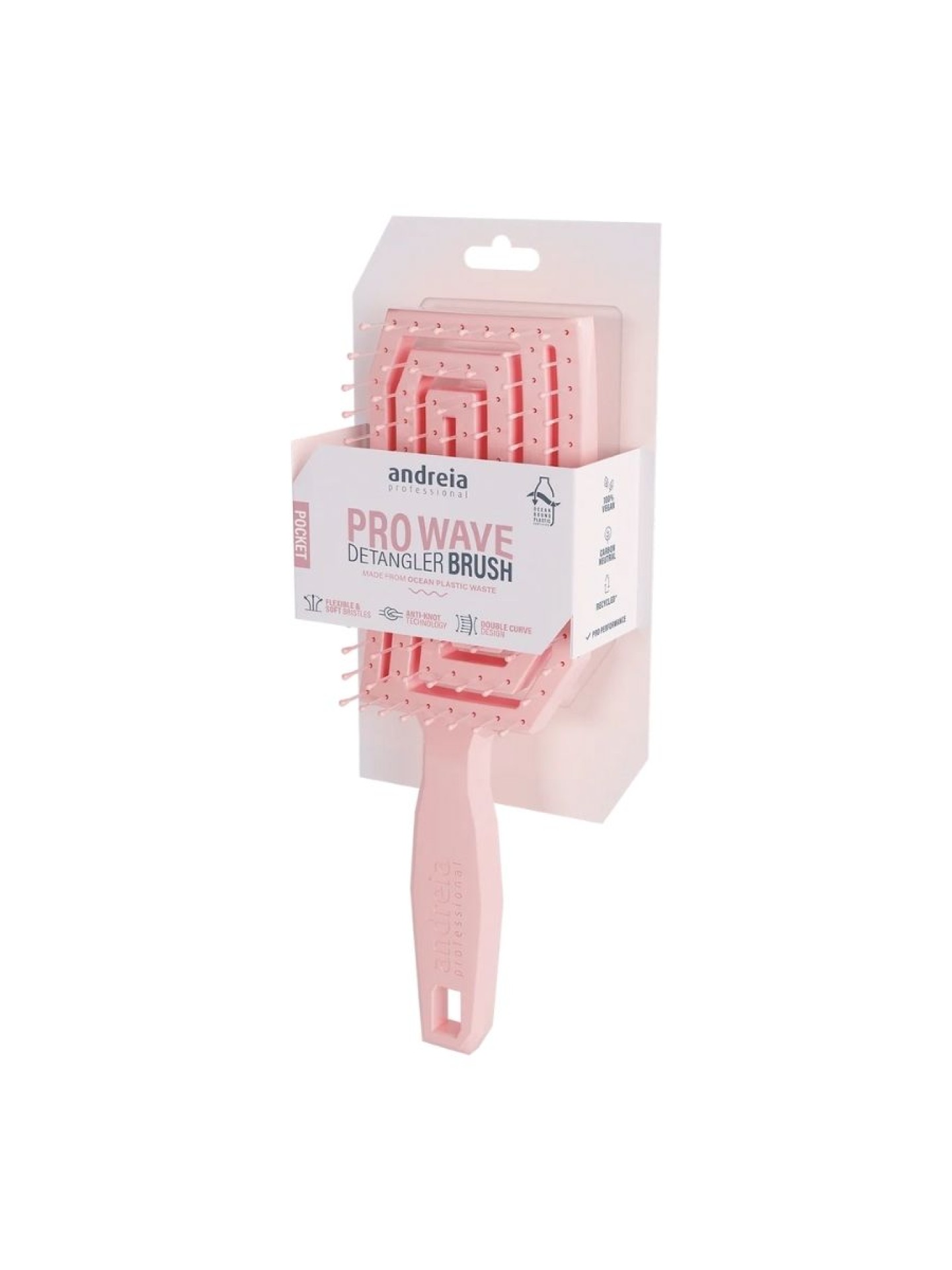 Andreia Escova Pro Wave Detangler Pocket - Rosa