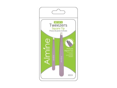 Almine Straight Tip Tweezers #6004 - Image product