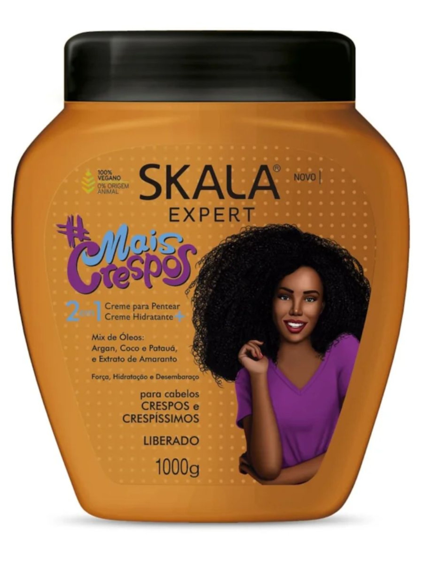 Skala Creme de Tratamento 2 em 1 Mais Crespos 1000g