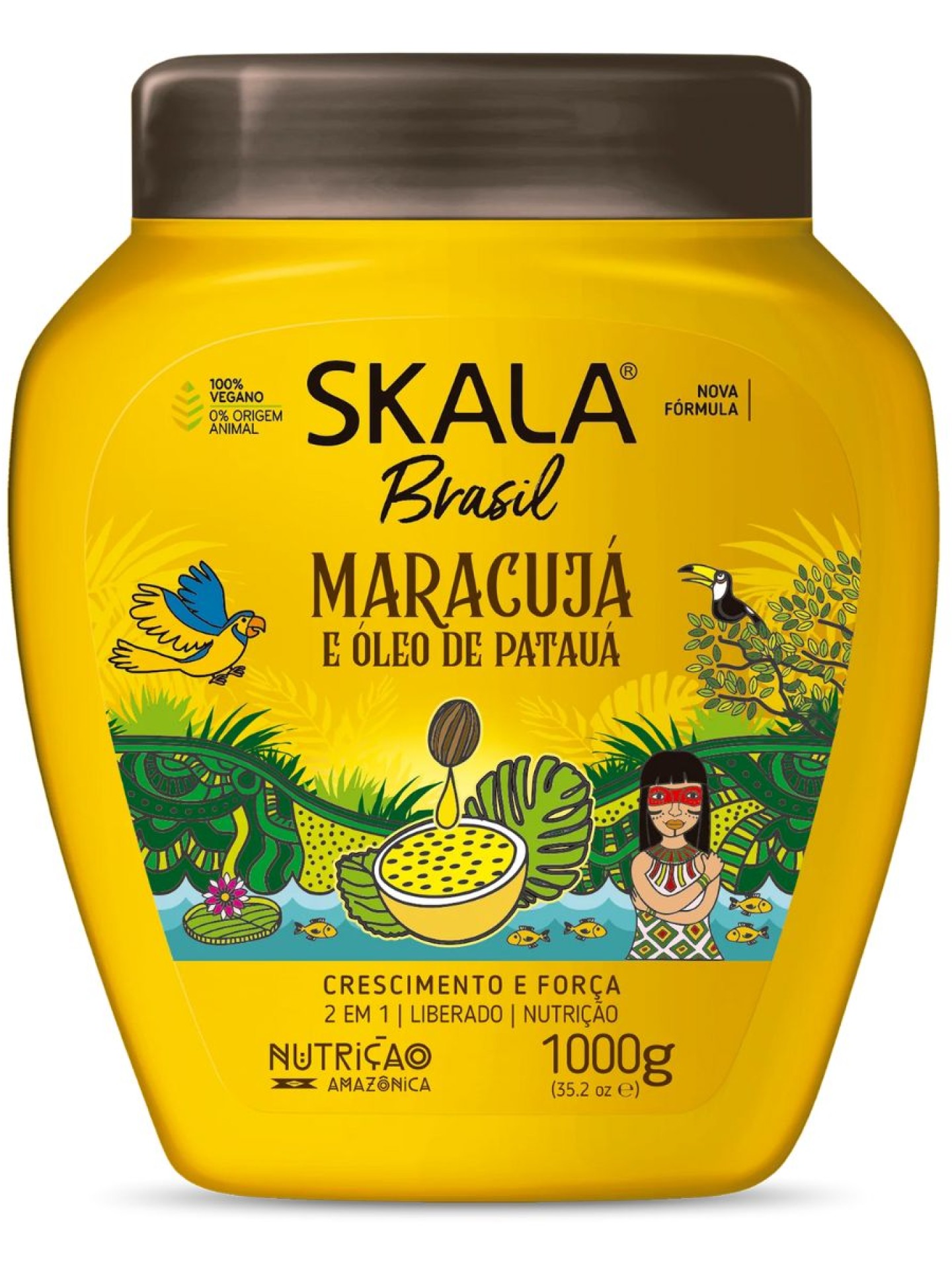 Skala Creme de Tratamento 2 em 1 Maracujá e Óleo Patau 1000g
