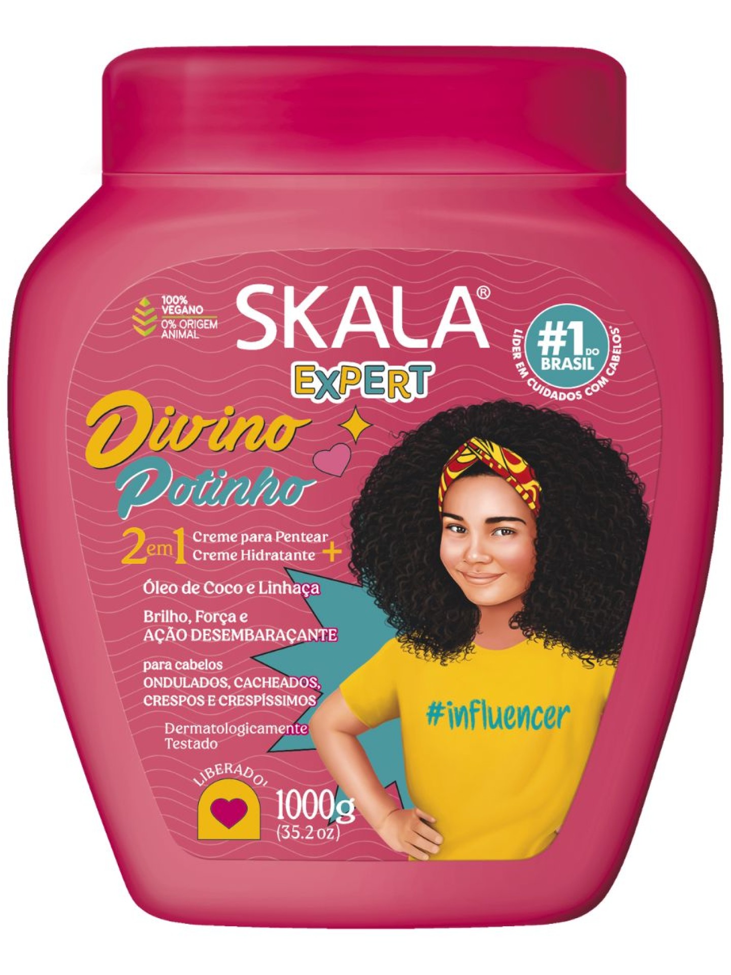 Skala Creme de Tratamento 2 em 1 Divino Potinho 1000g