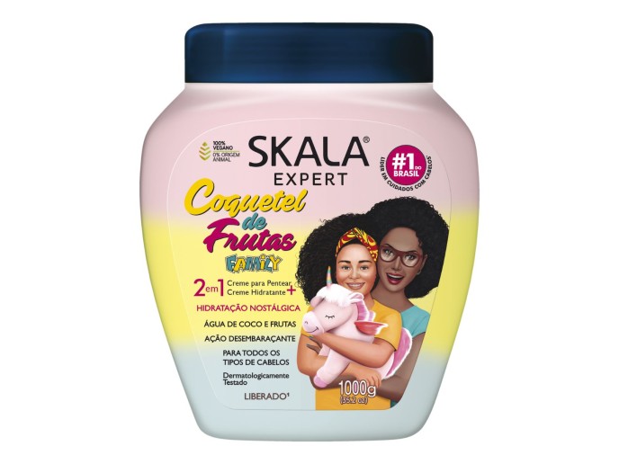 Skala Creme de Tratamento 2 em 1 Coquetel de Frutas 1000g