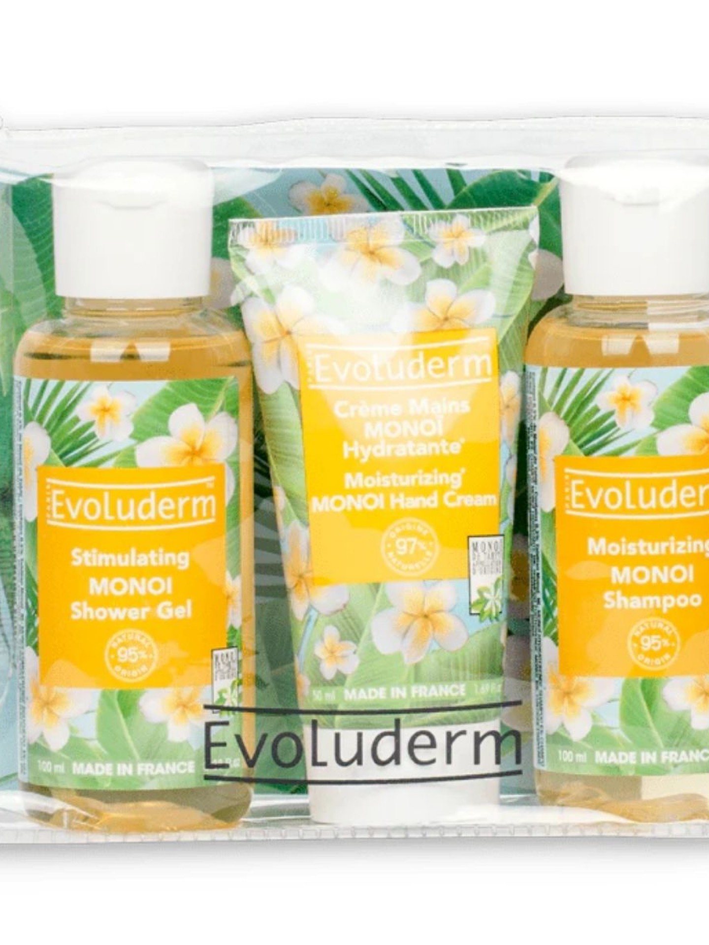 Evoluderm Monoi Getaway Kit (Hair Body Hands)