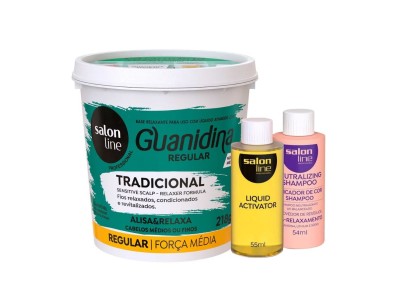 Salon Line Kit Alisante Guanidina Regular Tradicional 218g - Image product