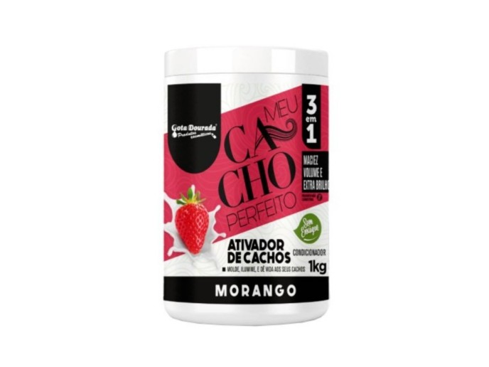 Gota Dourada Ativador de Cachos 3 em 1 Morango 1kg