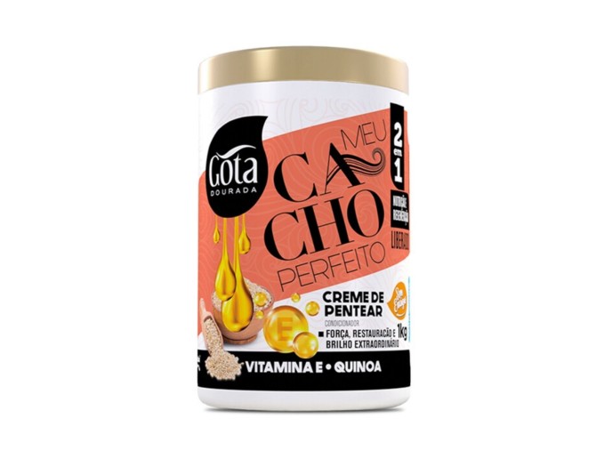 Gota Dourada Creme de Pentear Vitamina E e Quinoa 1Kg