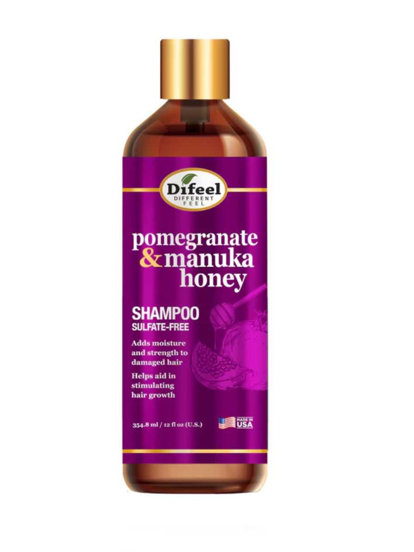 Difeel Pomegranate & Manuka Honey Shampoo 355ml