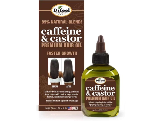 Difeel Premium Natural Hair Oil Caffeine & Castor 75ml