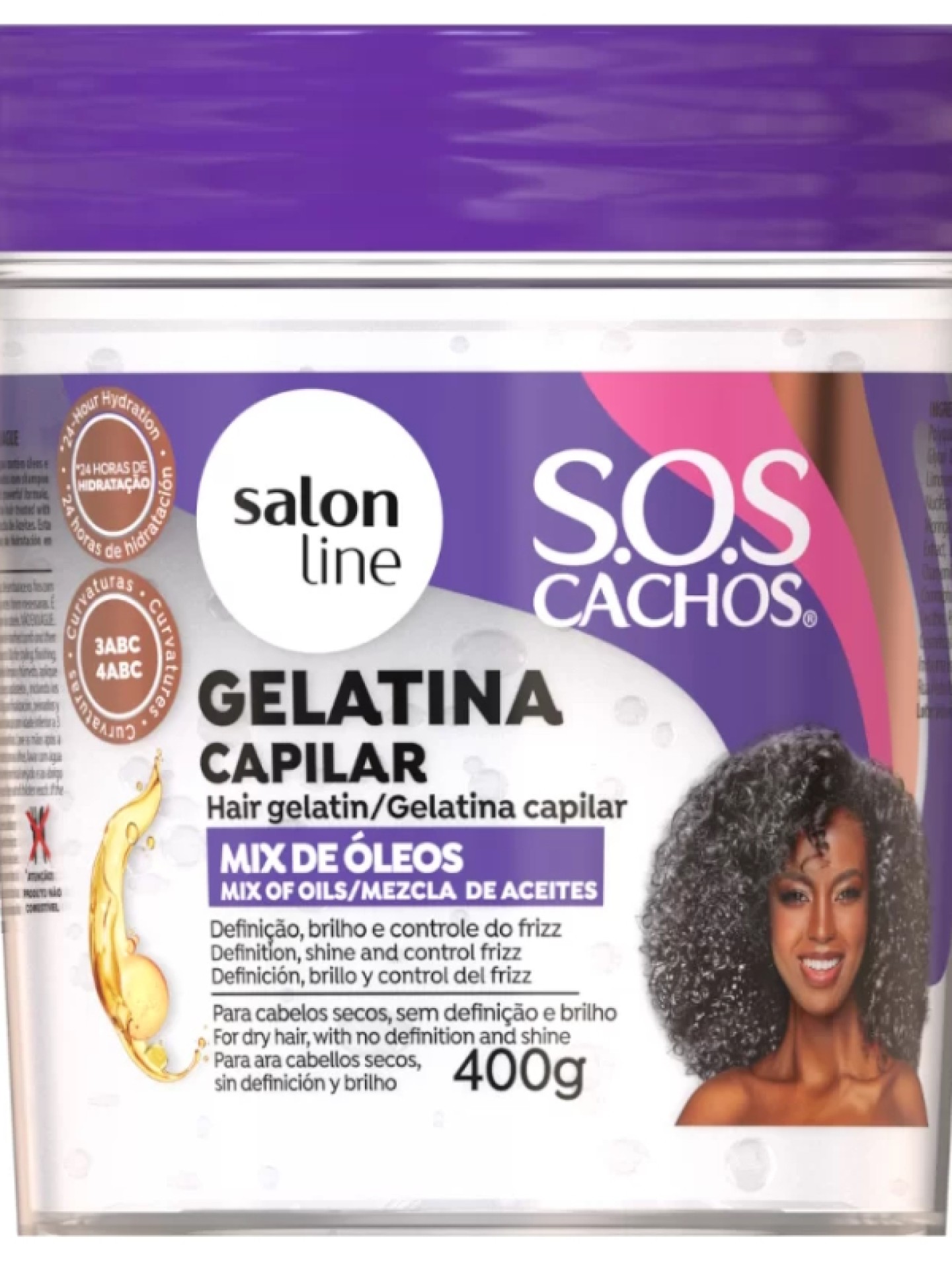 Salon Line SOS Gelatina Capilar Mix de Óleos 400g