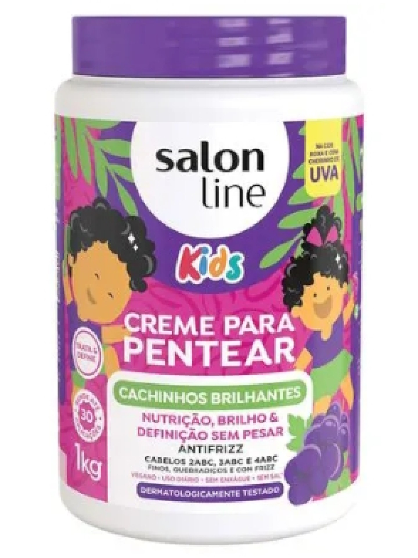 Salon Line Kids Creme Pentear Cachinhos Brilhantes 1Kg