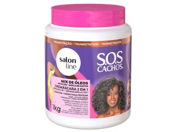 Salon Line SOS Cachos Crem�scara Mix de �leos 2em1 1kg