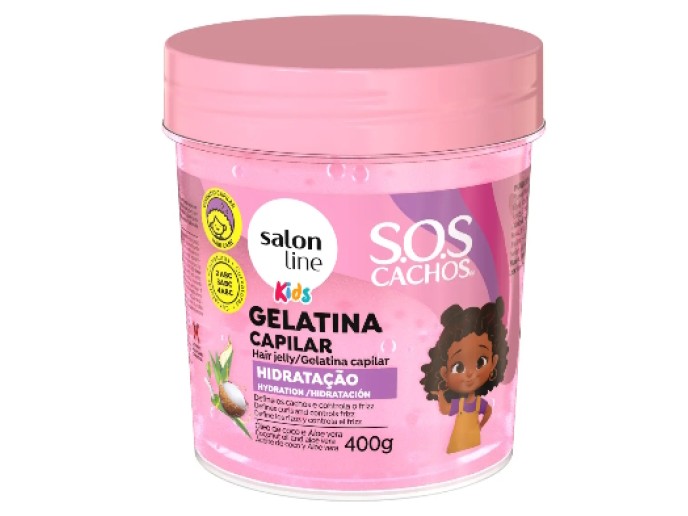 Salon Line Kids SOS Cachos Gelatina Capilar Hidratação 400g