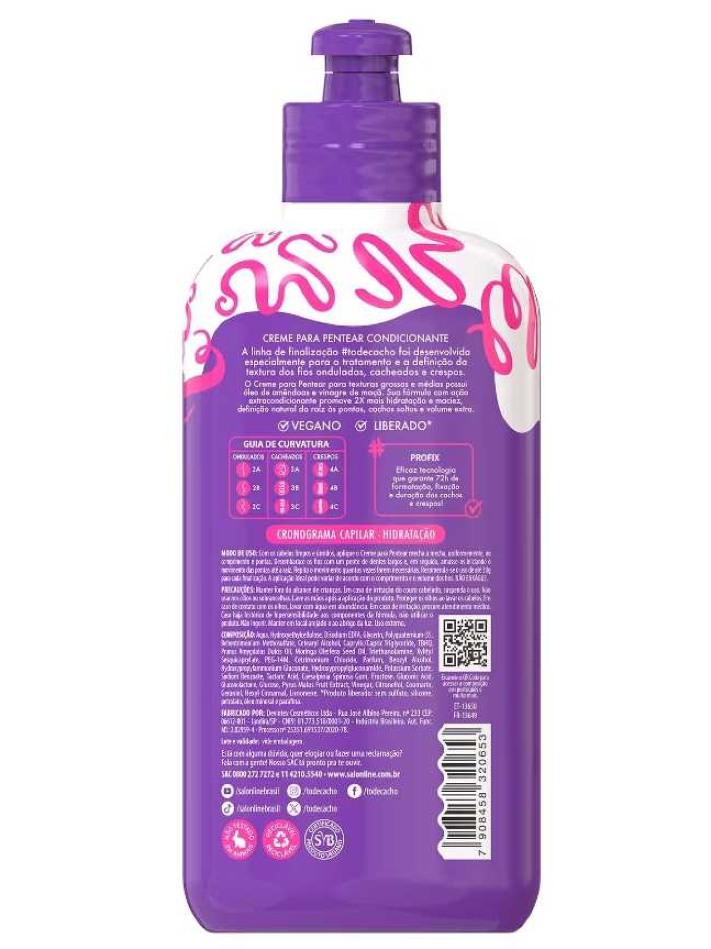 Salon Line Creme P/ Pentear Cachos dos Sonhos 300ml