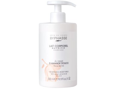 BYPHASSE NOURISHING BODY MILK SWEET ALMOND OIL 500ML (PUMP) - Image product