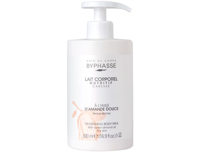 BYPHASSE NOURISHING BODY MILK SWEET ALMOND OIL 500ML (PUMP)