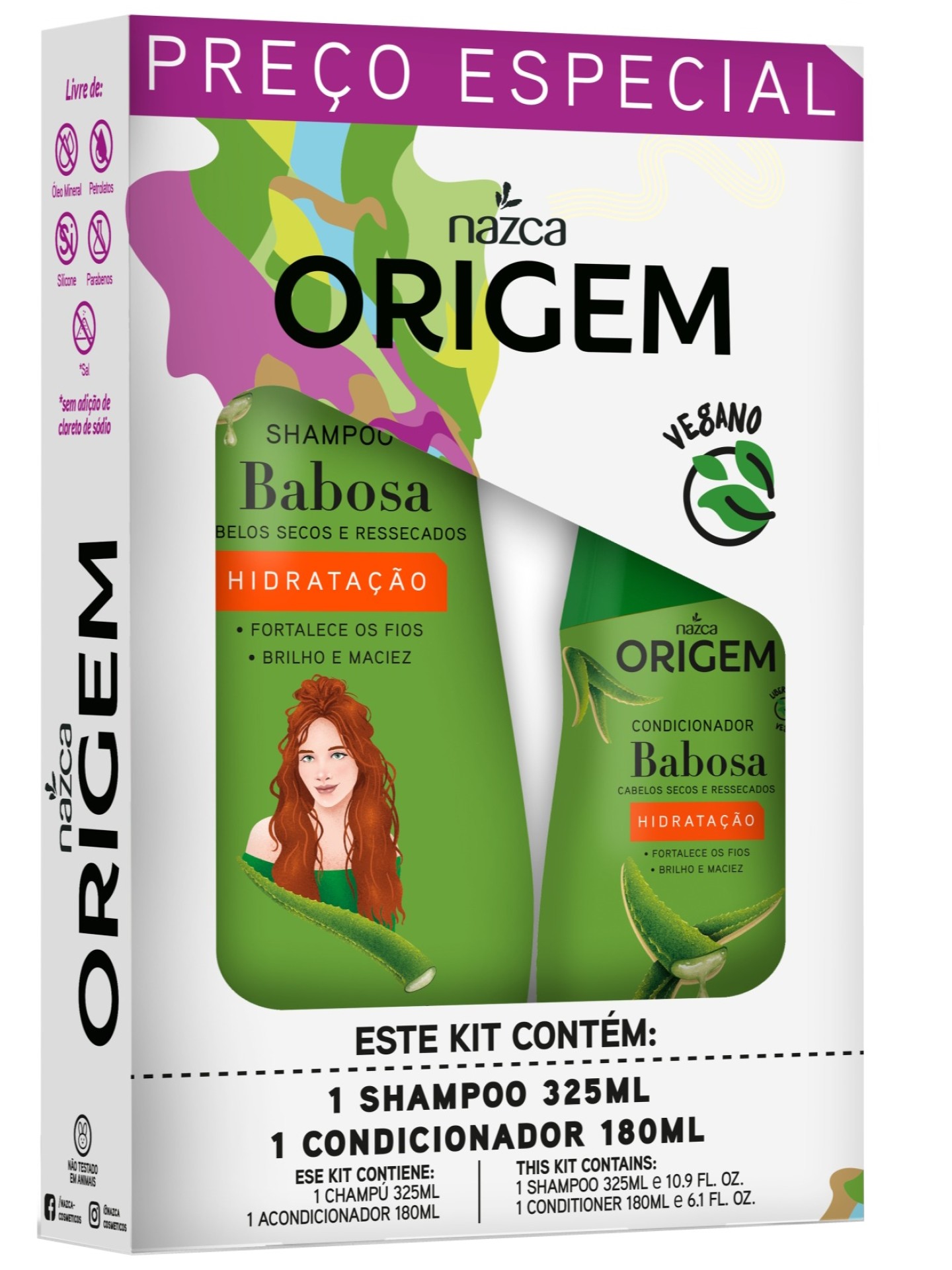 ORIGEM Kit Shampoo + Cond. Babosa