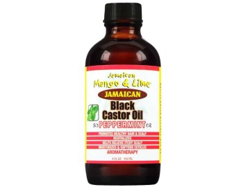 JM Black Castor Oil Peppermint 4oz.