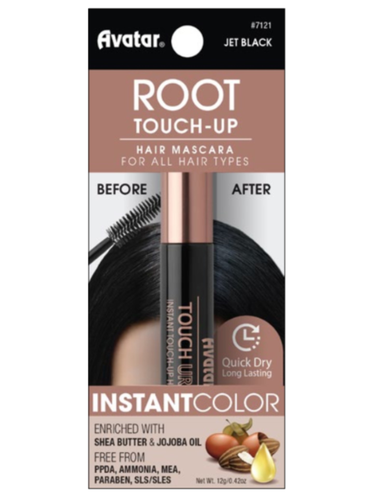 Avatar Root Touch - Up Hair Mascara Jet Black #7121
