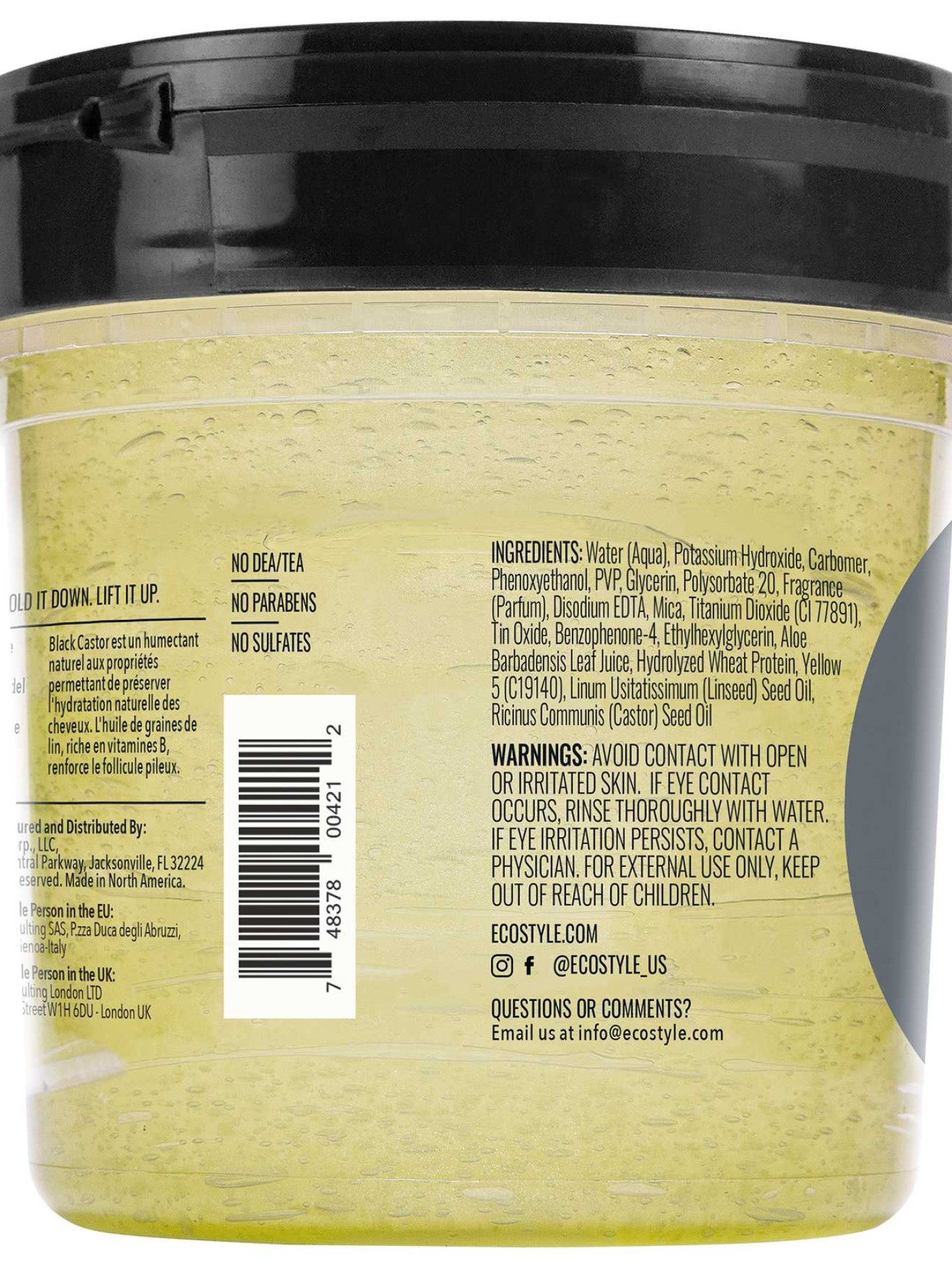 ECO Style Gel Black Castor 473ml