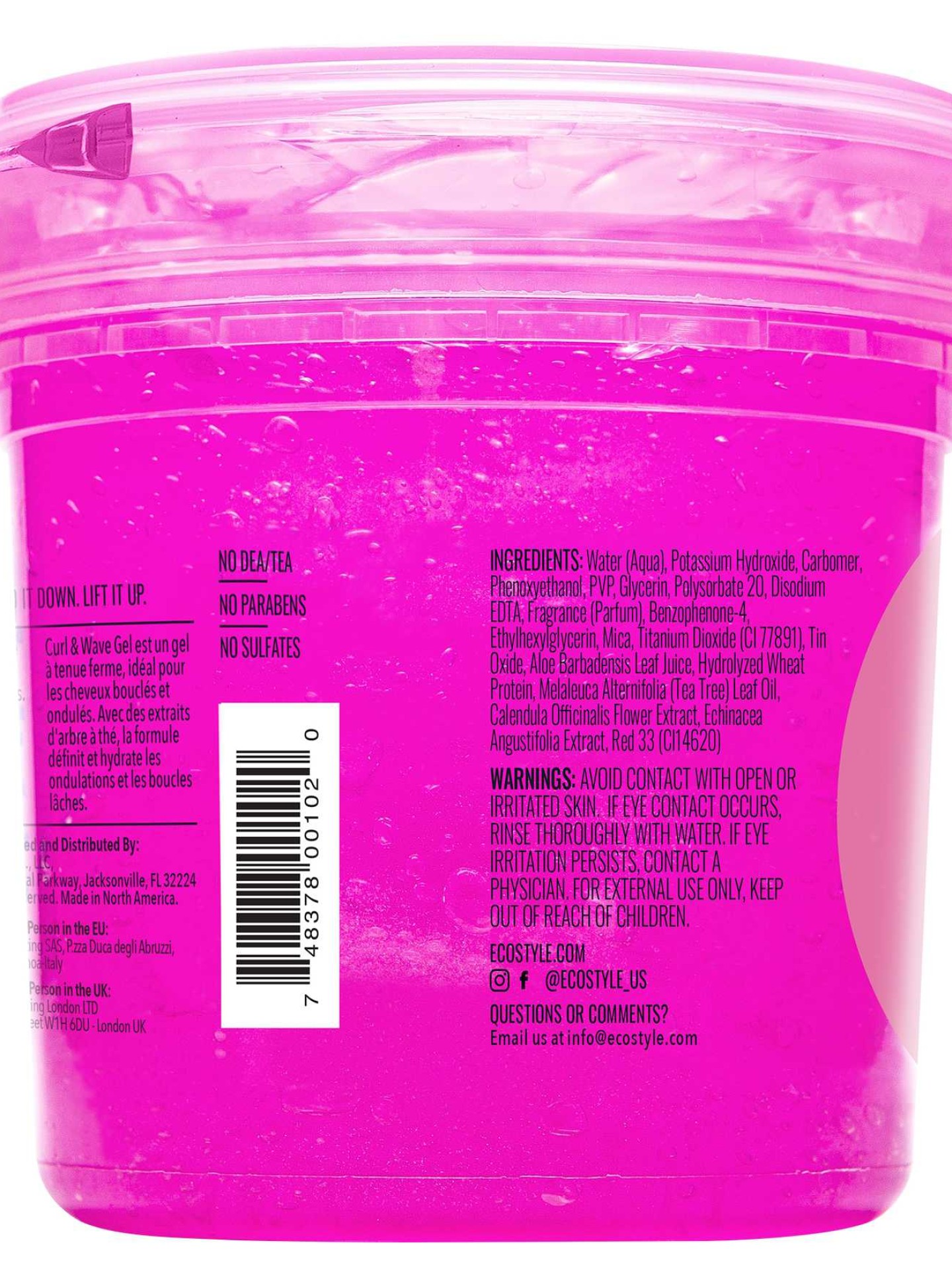 ECO Styler Curl & Wave Pink Gel 16oz.