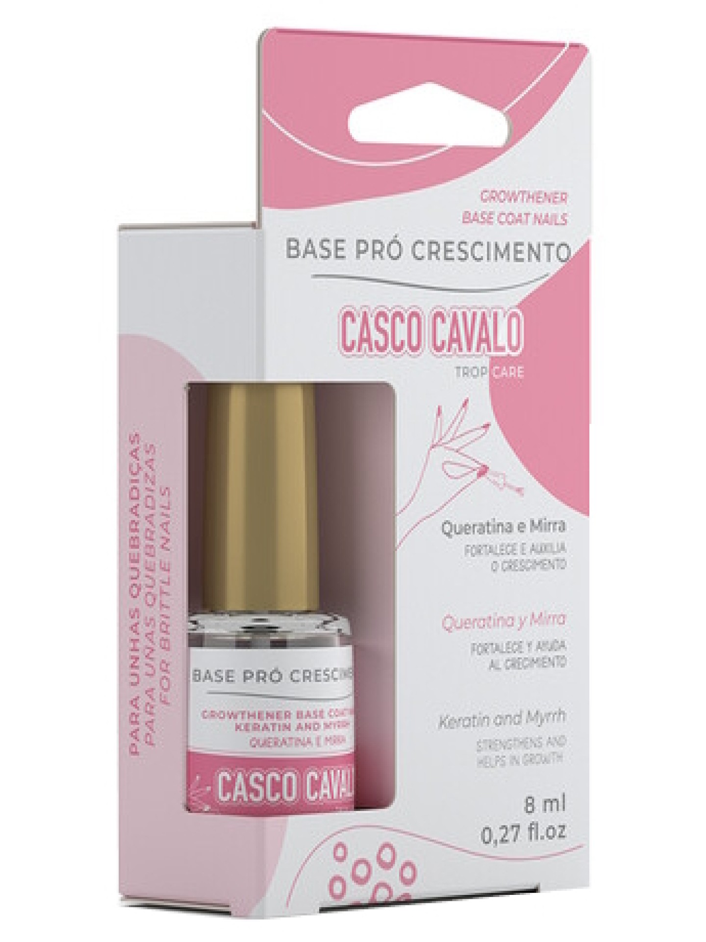 Base Pró-Crescimento Queratina e Mirra 8ml