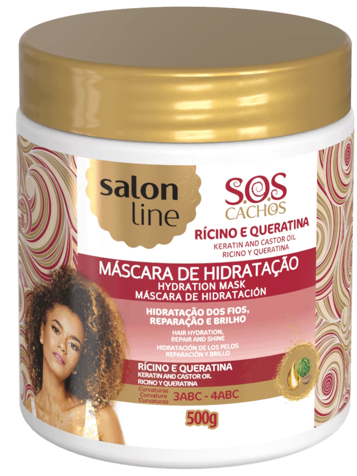 Salon Line Máscara Rícino e Queratina 500g