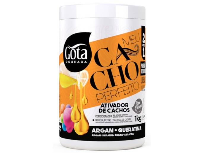 Gota Dourada Ativador de Cachos 2 em 1 1kg