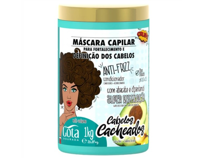Gota Dourada Máscara Cabelos Cacheados 1kg
