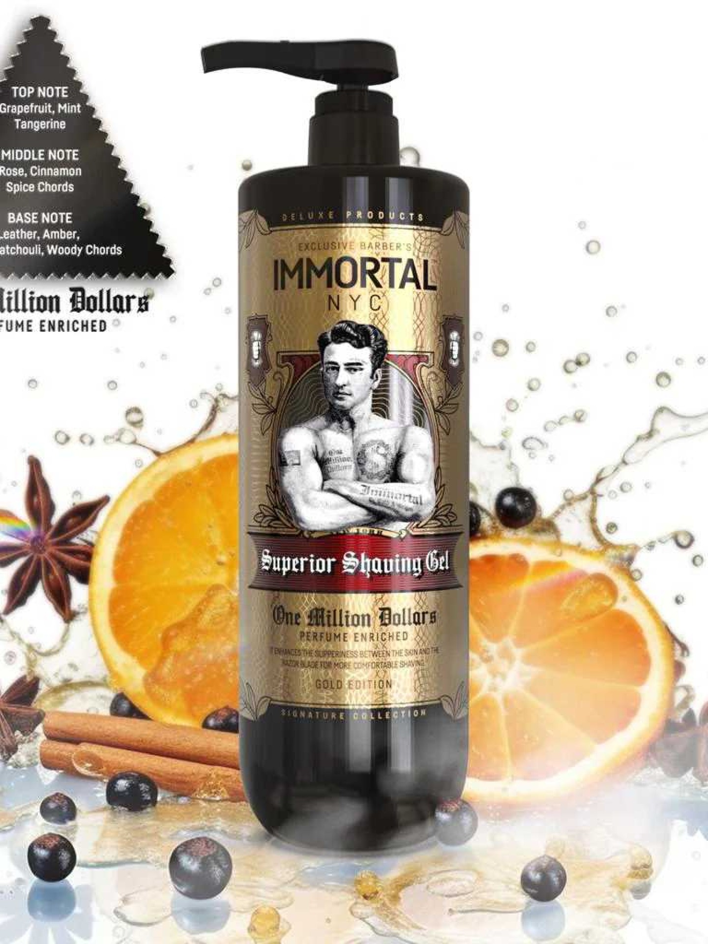 IMMORTAL NYC Superior Shaving Gel One Million Dollars 1000ml