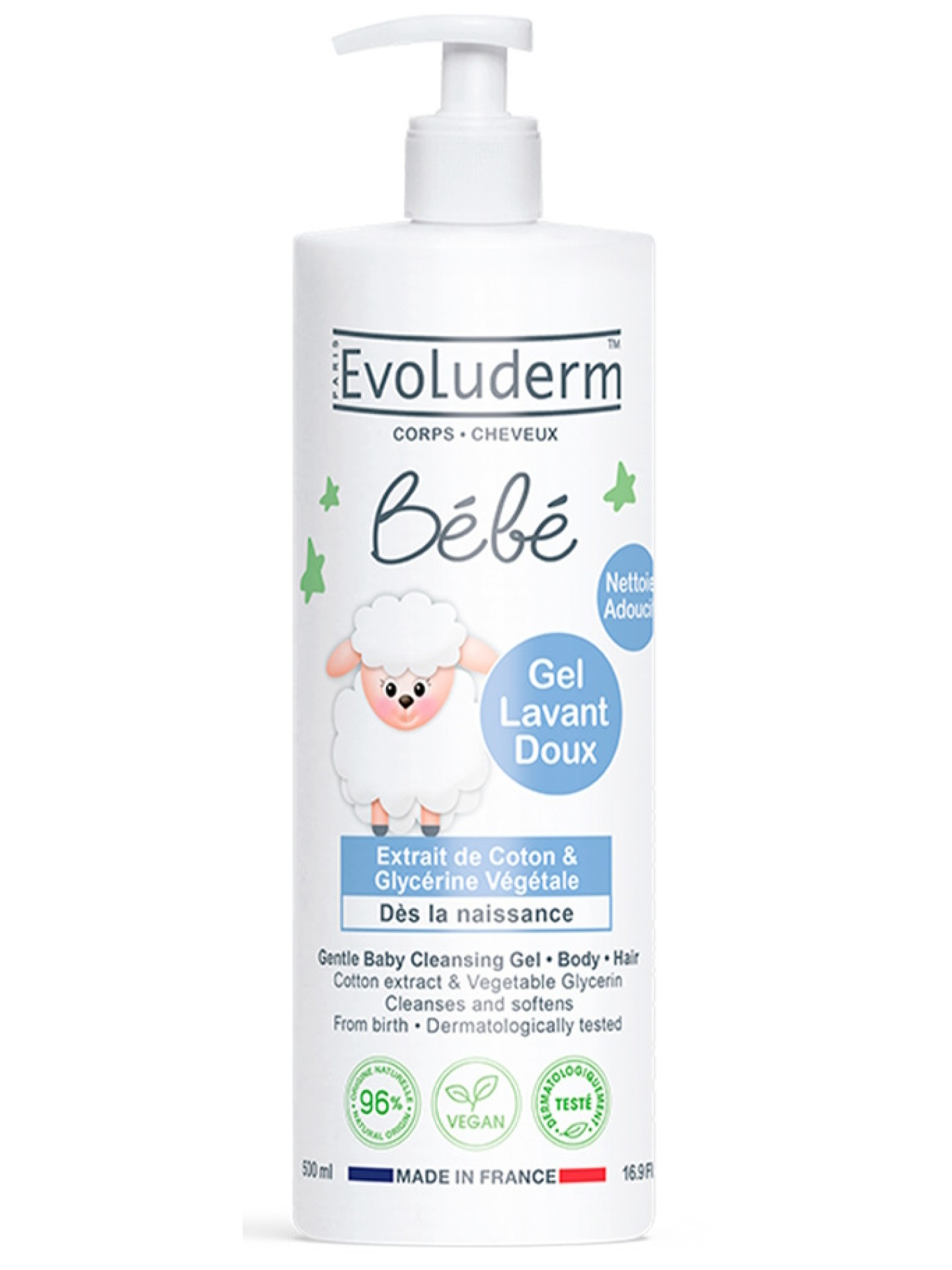 Evoluderm Gel Lavante Suave P/ Bebé 500ml