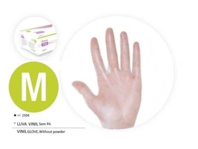 Raclac Luvas Descart�veis de Vinill s/P� M100und - Image product