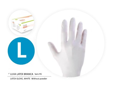 Raclac Luvas Descart�veis de Latex s/P� L 100und - Image product