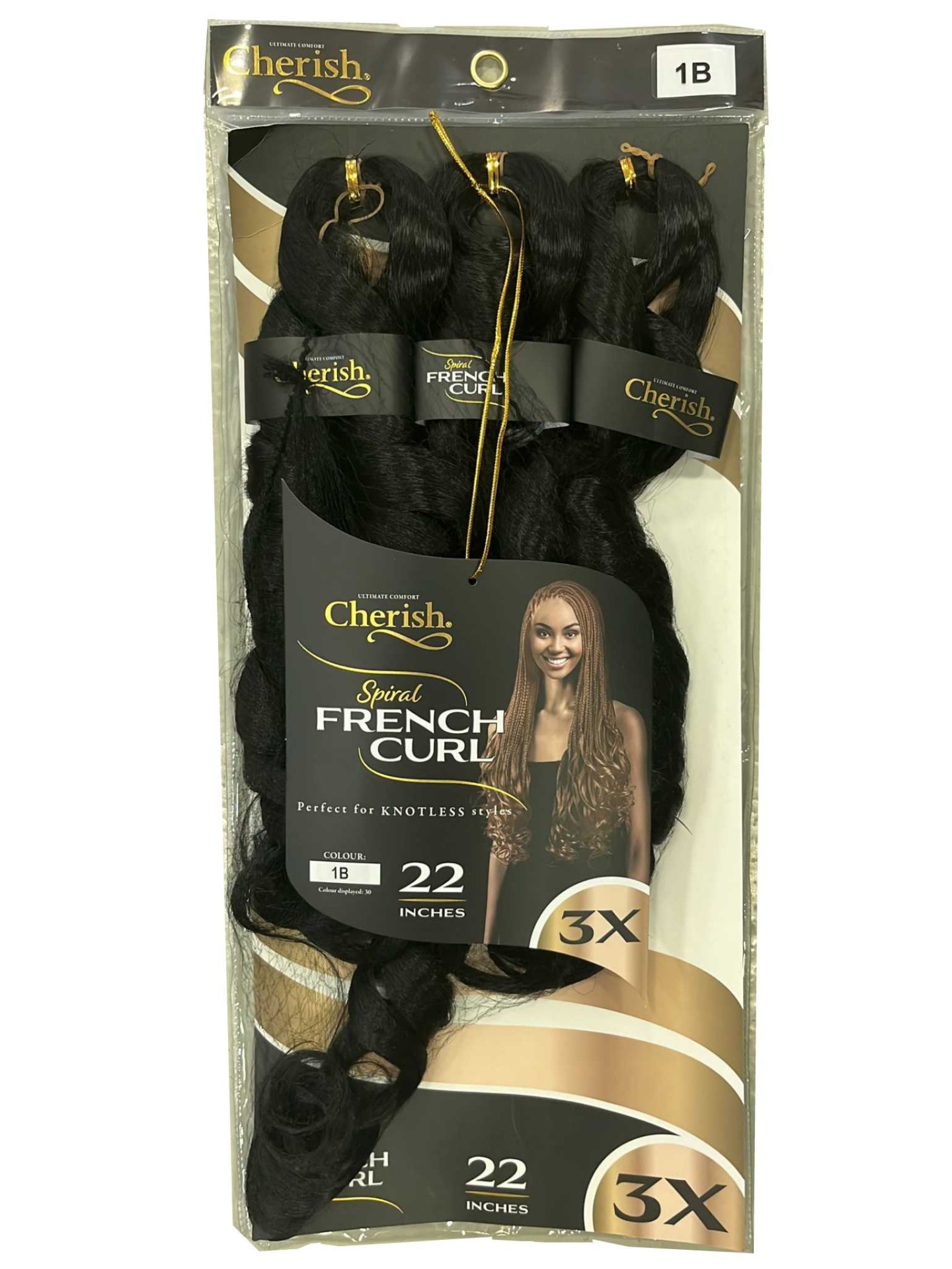 Cherish Bulk 3X Spiral French Curl 22 - 1B