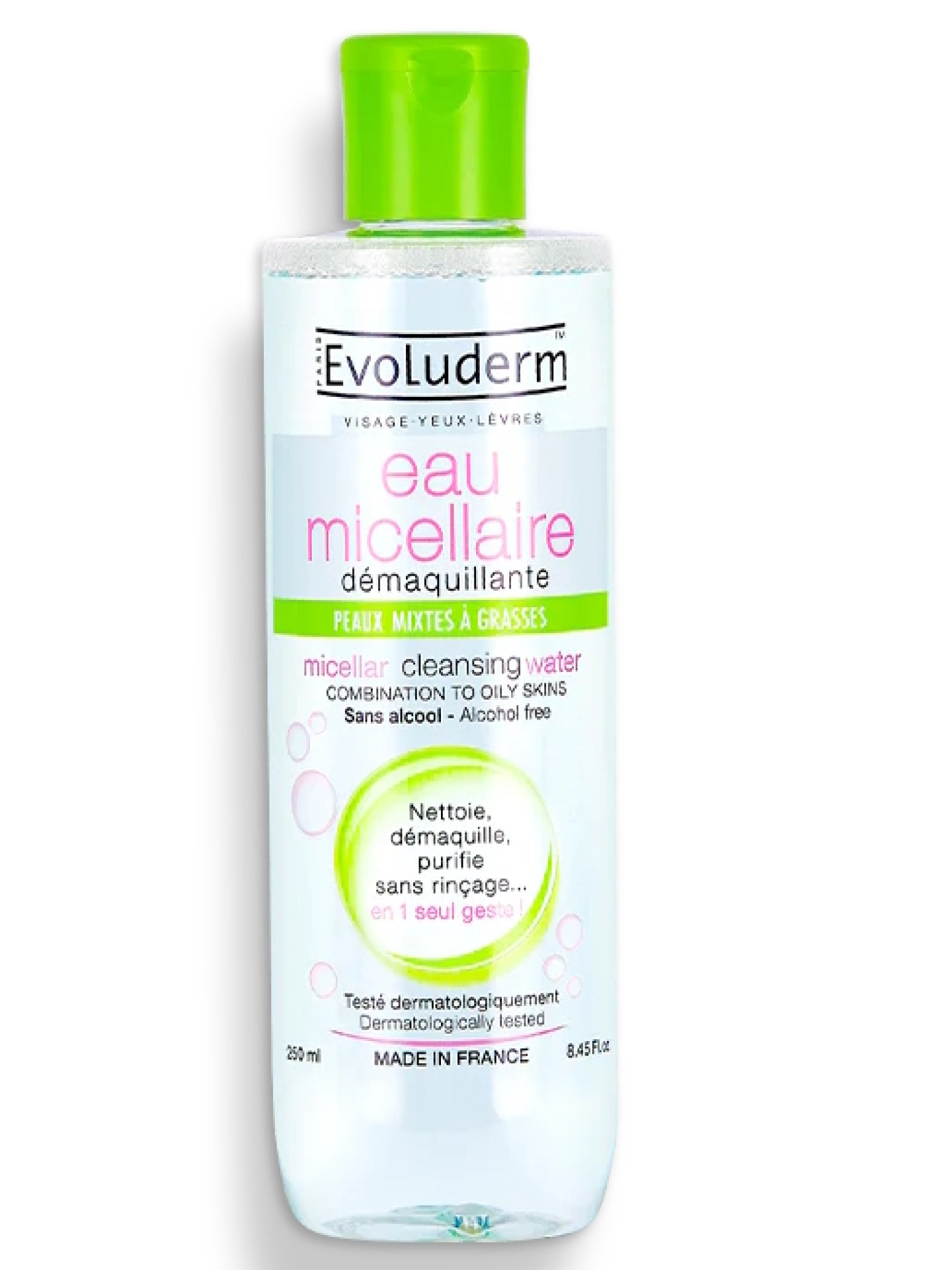 Evoluderm Desmaquilhante Água Micelar Peles Oleosas 250ml
