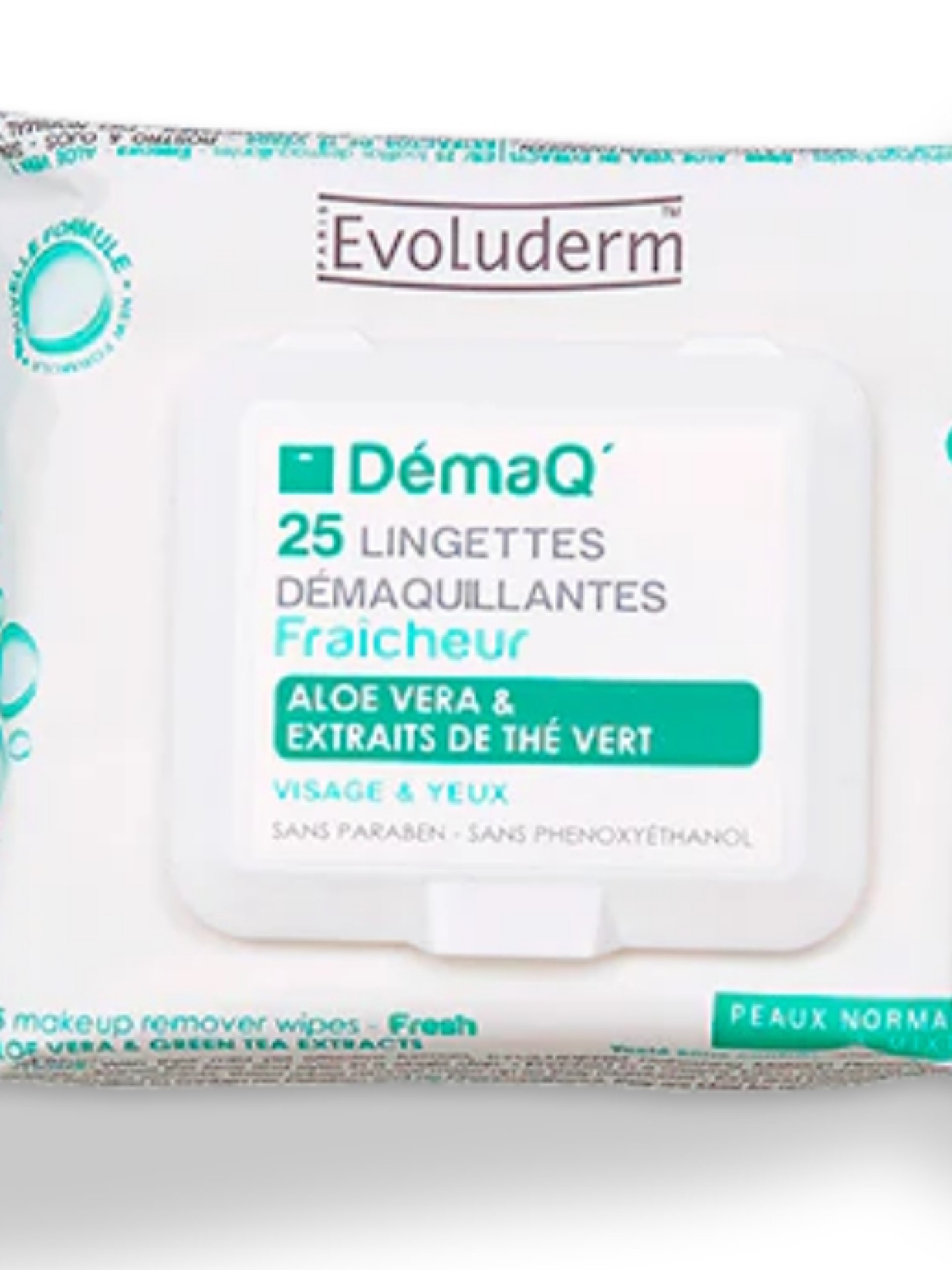 Evoluderm 25 Toalhitas Desmaquilhantes Ext. Chá Verde