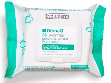 Evoluderm 25 Toalhitas Desmaquilhantes Ext. Chá Verde