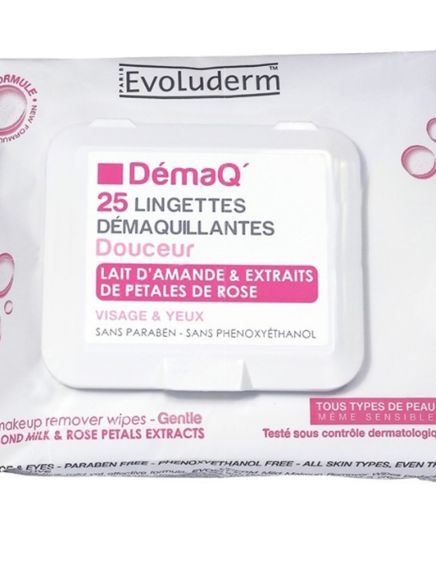 Evoluderm 25 Toalhitas Desmaquilhantes Ext. Pétalas de Rosa