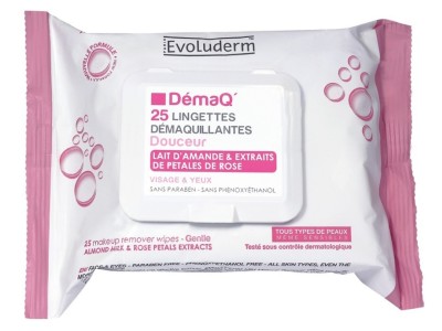 Evoluderm 25 Toalhitas Desmaquilhantes Ext. P�talas de Rosa - Image product