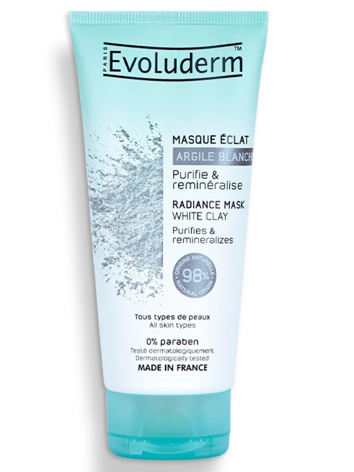 Evoluderm Máscara de Brilho Argila Branca 100ml