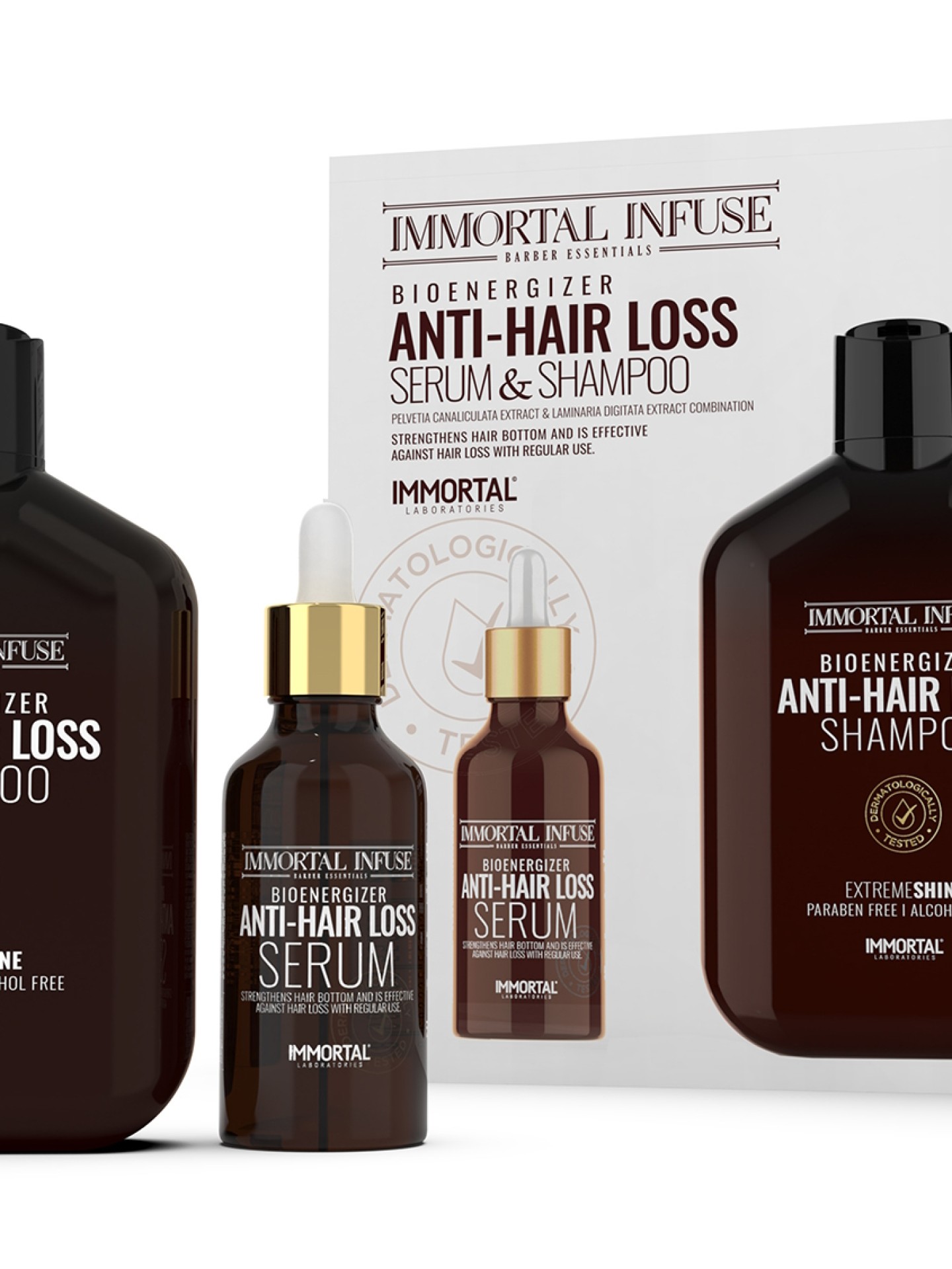 IMMORTAL Infuse Anti-Hair Loss Serum & Shampoo 2in1 550ml